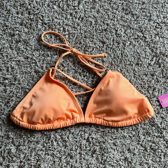 NWT! Ninety-Nine° Juniors Orange Triangle Bikini Top Size XXL - Picture 6 of 6